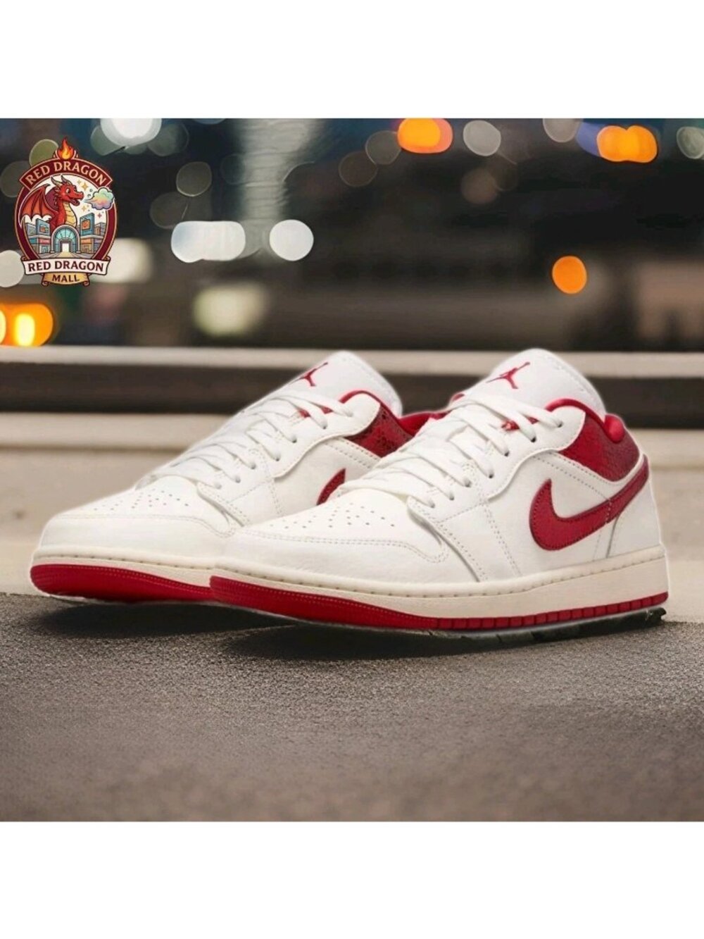 Nike Air Jordan 1 Low SE Sail Varsity Red Team Red HJ9338-106 - Women's Size 10